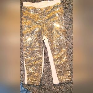 Posh Peanut Gold Sequined Leggings. Sz 18mth. $15